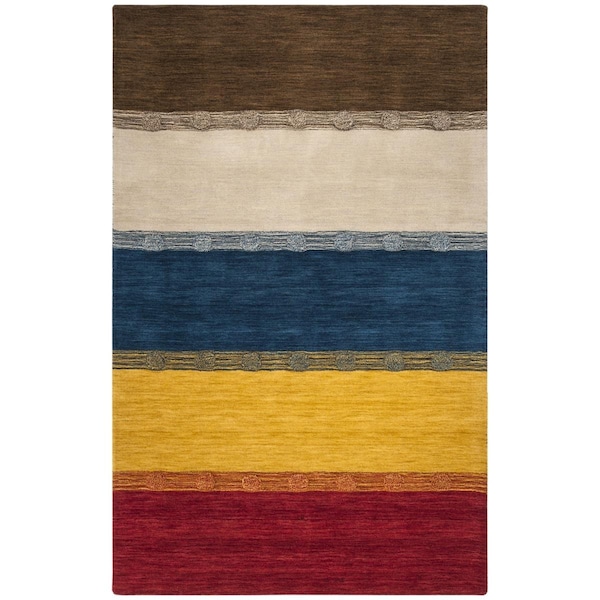 Safavieh 3 x 5 ft. Himalaya Contemporary Wool Small Rectangular Area Rug Beige & Multicolor HIM591B-3 - main
